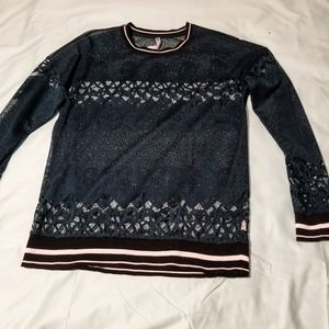 Dark Teal Sheer Pullover